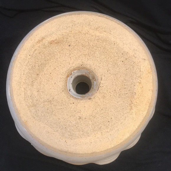 Vintage Handpainted Studio Art Pottery Bundt Cake Baking Pan Mold Stoneware - Picture 2 of 7